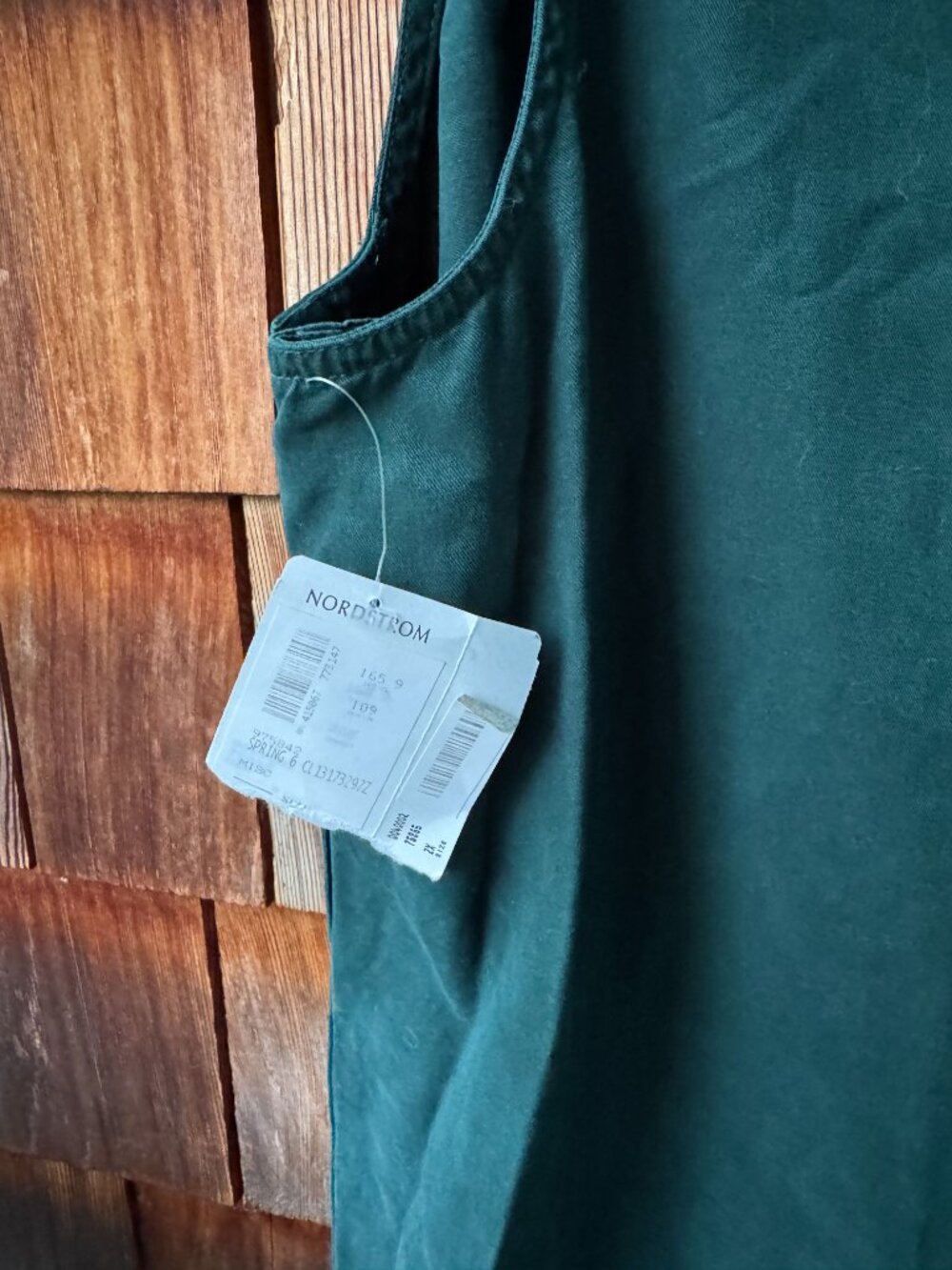 NWT Nordstrom Forest Green Vintage 90's Jumper Pocket Dress in Women's 2X - Picture 6 of 8